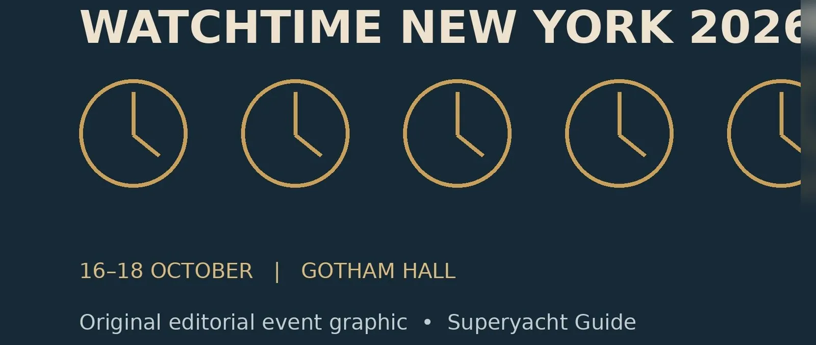 WatchTime New York Brings 46 Watch Brands to Gotham Hall This October