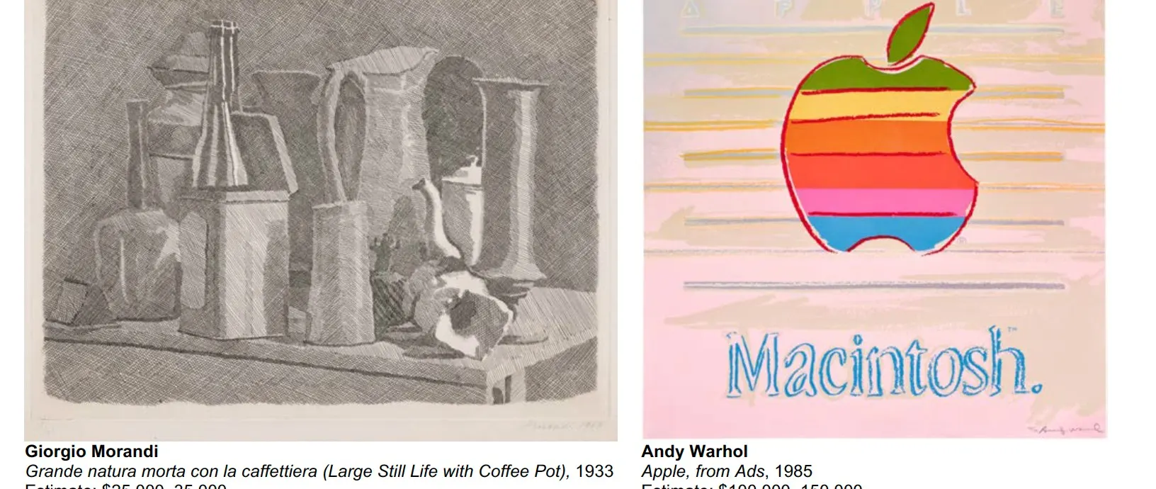 Phillips Highlights Dalí, Morandi and Warhol in October Editions