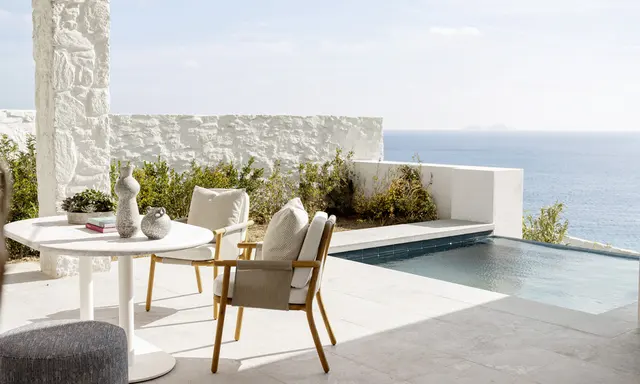 Four Seasons Hotel Mykonos Opens Above Kalo Livadi Bay