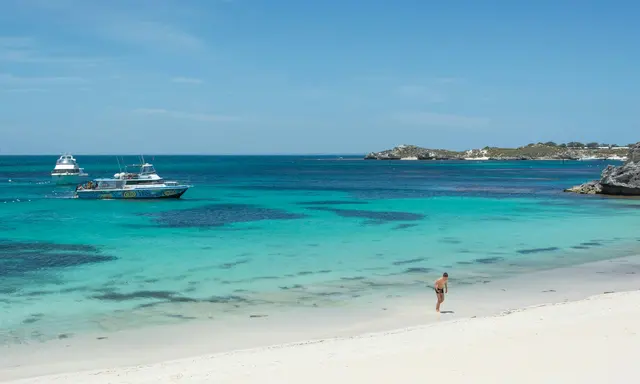 Rottnest Island by Luxury Yacht: Private Moorings, Bays and Quokka Country