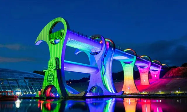 Falkirk Wheel's Illumin8 Gives Scotland's Canals an After-Dark Stage