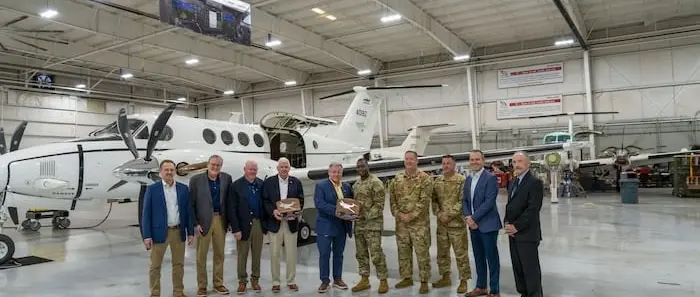 Official image supplied by Garmin Aviation / official photograph of the 1,000th King Air G1000 event, October 2026.