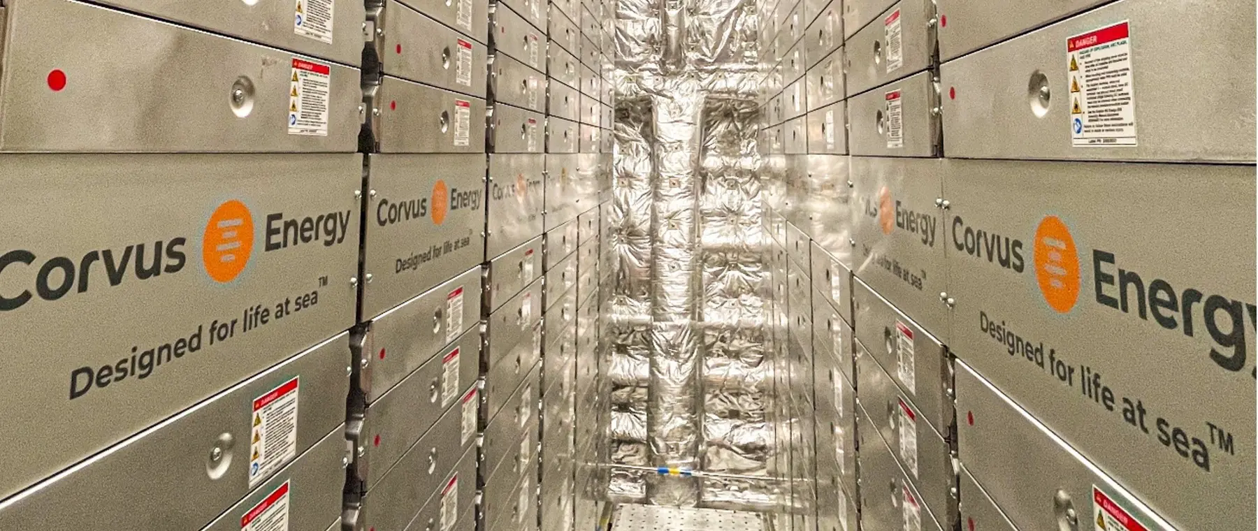 Official source image: Corvus Energy official Dolphin NxtGen battery-system photograph. https://corvusenergy.com/news