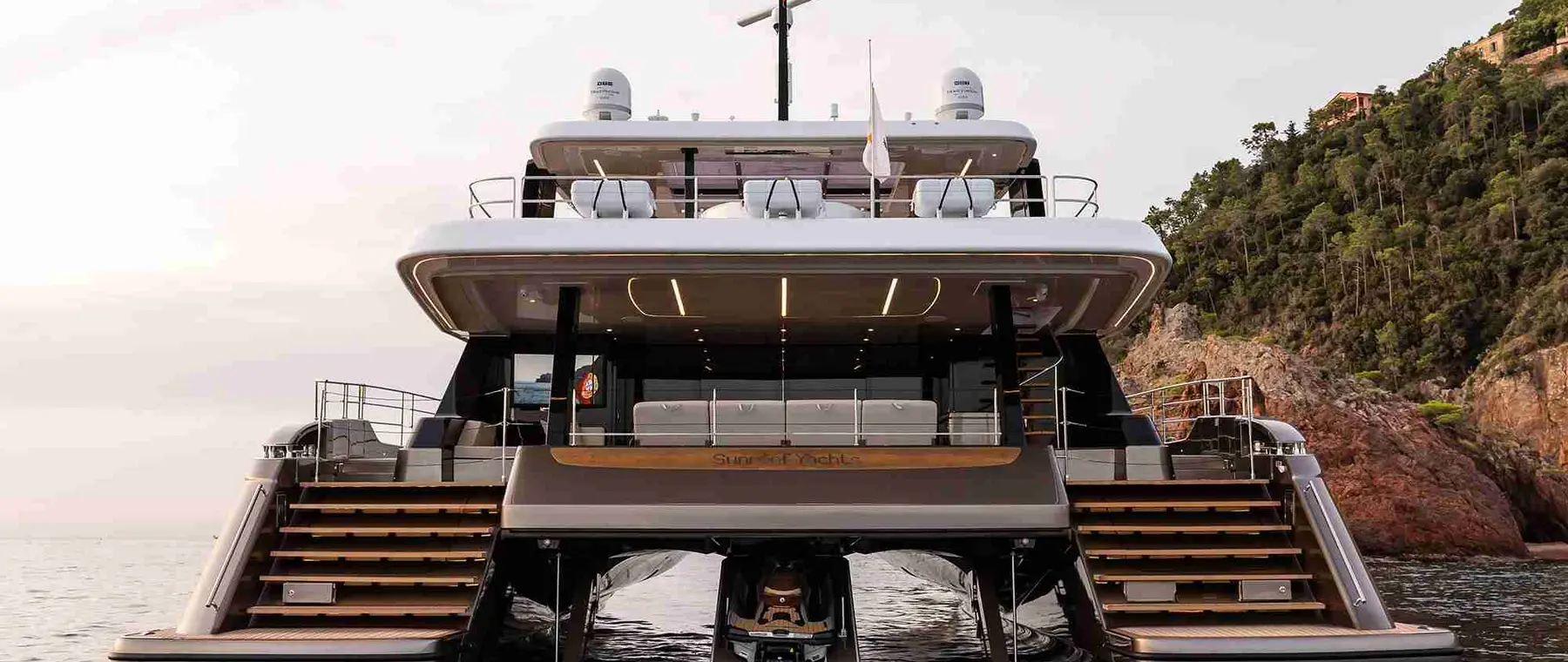 Official image supplied by Sunreef Yachts — official 80 Sunreef Power model photograph.