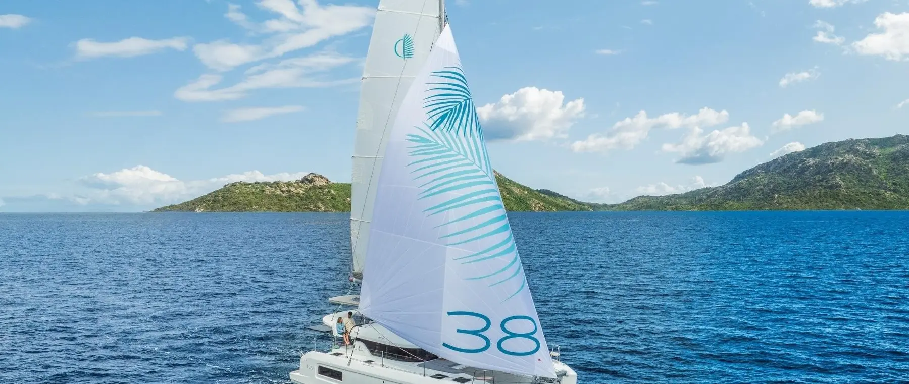 Official image supplied by Lagoon Catamarans official photograph of the Lagoon 38 design, not specifically Hull 66.