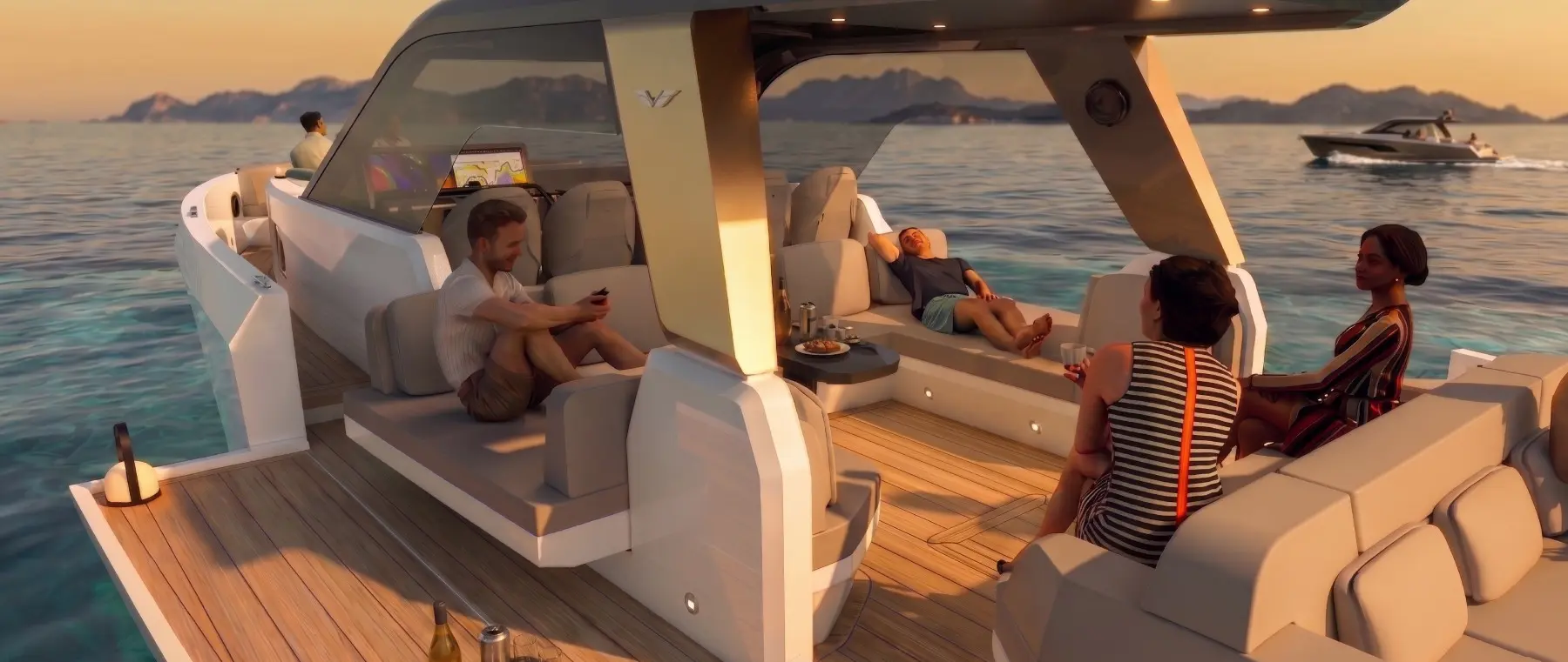 Official image supplied by Venturo Yachts — official visualisation of the Venturo 52 Panorama.
