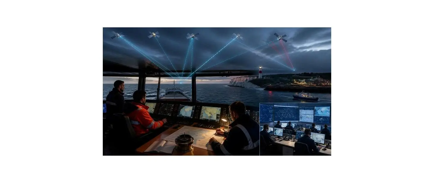 Official image supplied by British Marine publicity illustration of satellite-navigation technology.