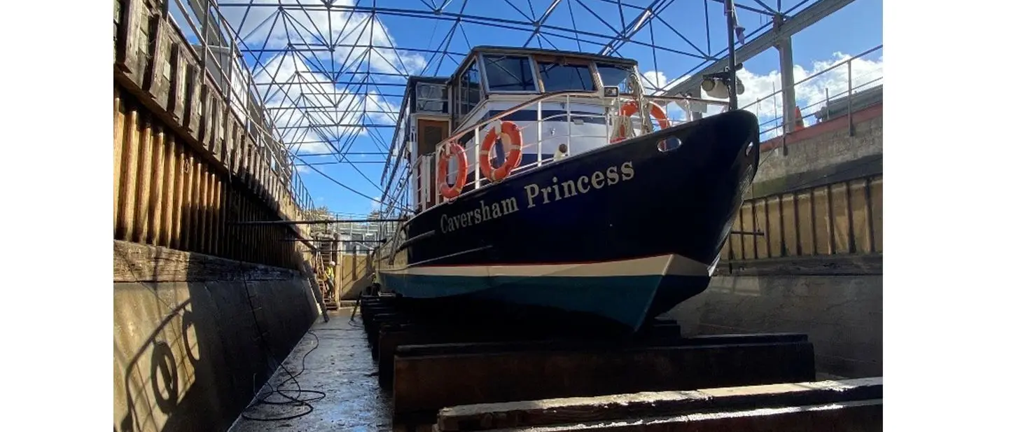 Official image supplied by British Marine official Sunbury Dry Dock reopening photograph.