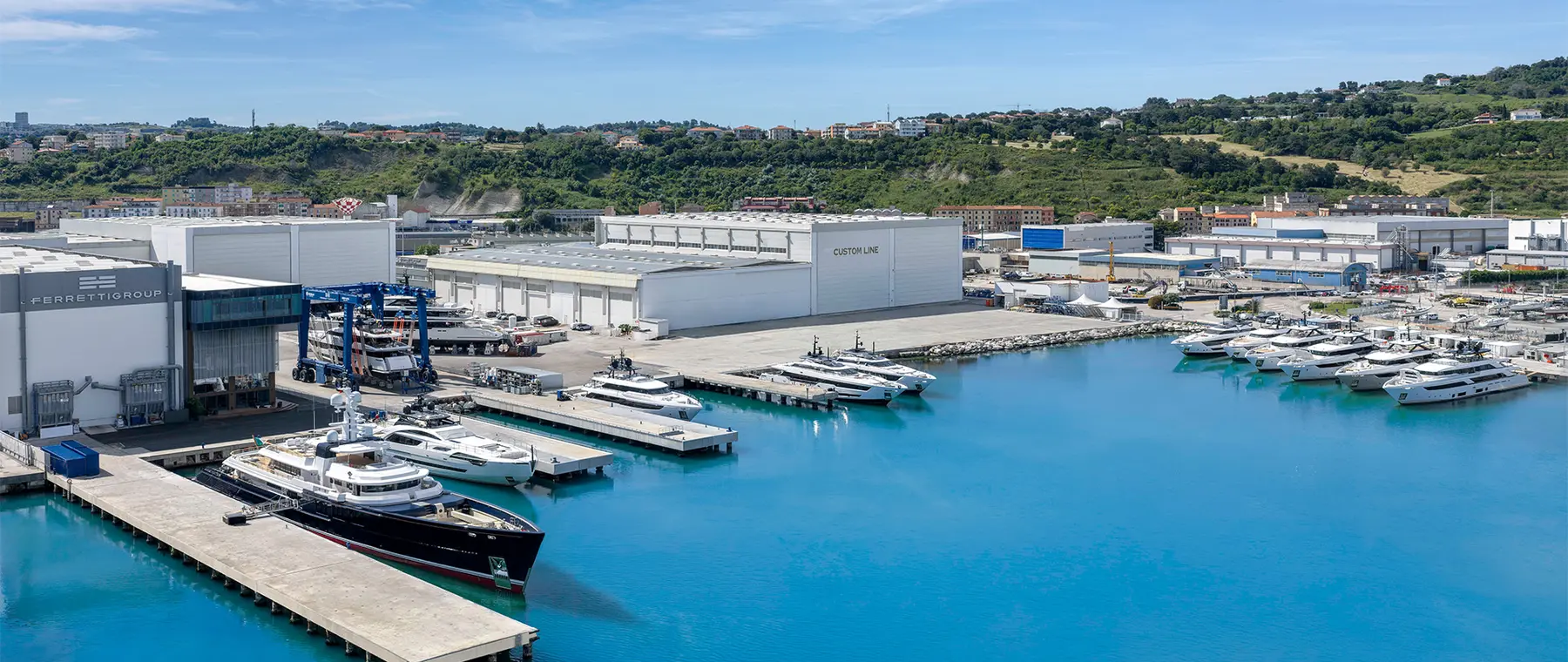Official image supplied by Ferretti Group — official Ancona yard photography.