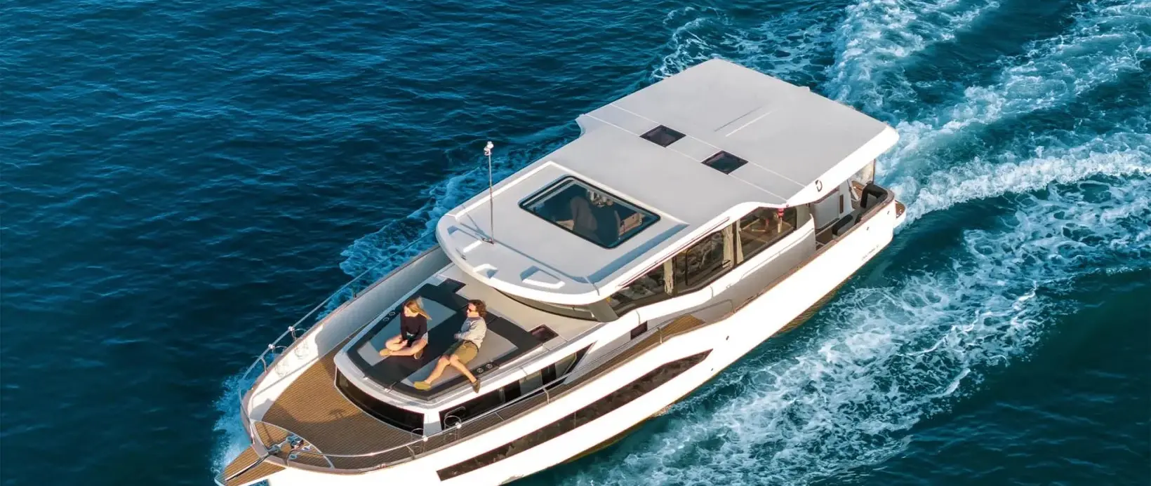 Official image supplied by Delphia Yachts — official Delphia 12 Sedan exterior photography.