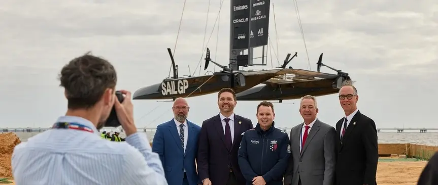 Official image supplied by SailGP / Blake Jones — official photograph supplied via American Magic.