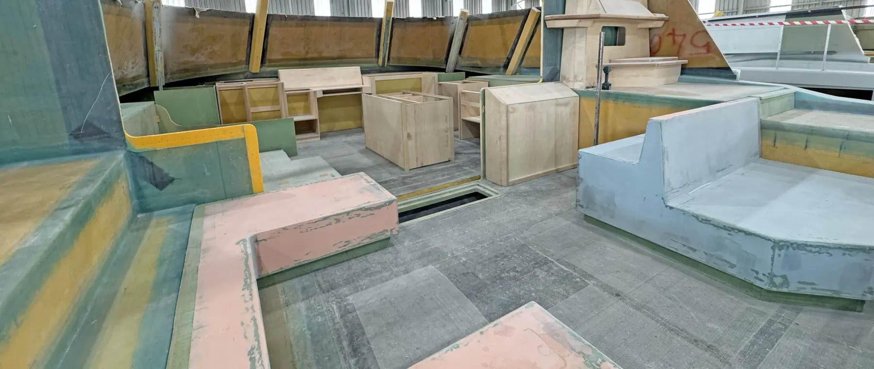 Official image supplied by Balance Catamarans — official builder construction photograph.