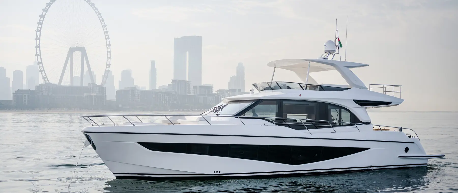 Official image supplied by Majesty Yachts official Majesty 65 profile photograph.