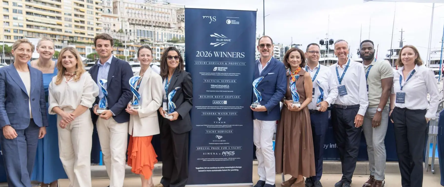 Official image supplied by Monaco Yacht Show Blue Wake / marina conservation programme official press photograph.