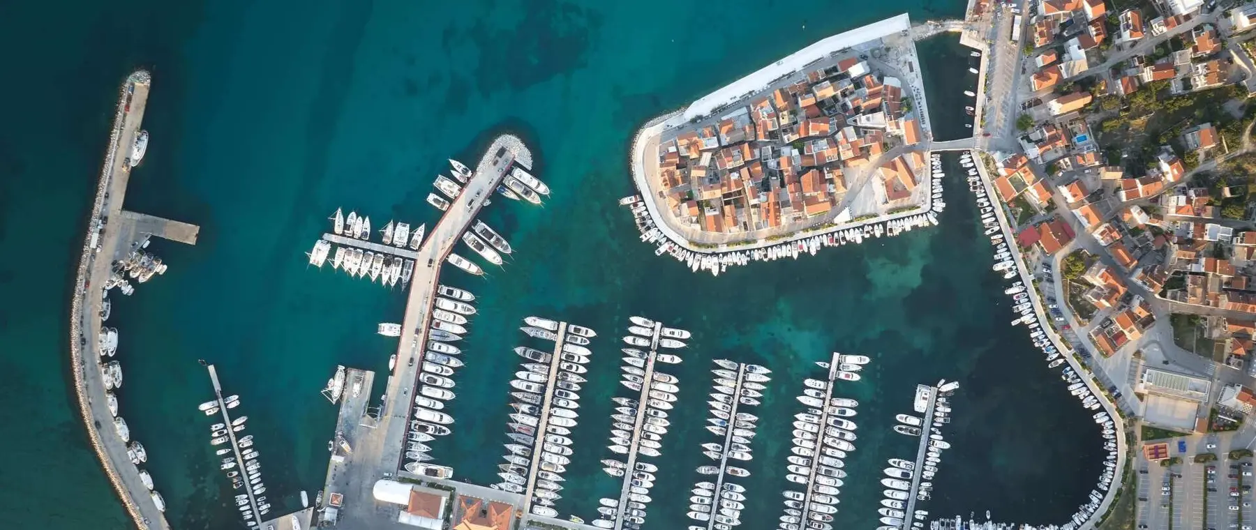 Official image supplied by D-Marin official aerial photograph of Marina Tribunj, Croatia.