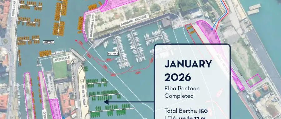 Official image supplied by D-Marin official Livorno marina project gallery — operator-owned image; development phases subject to progress.