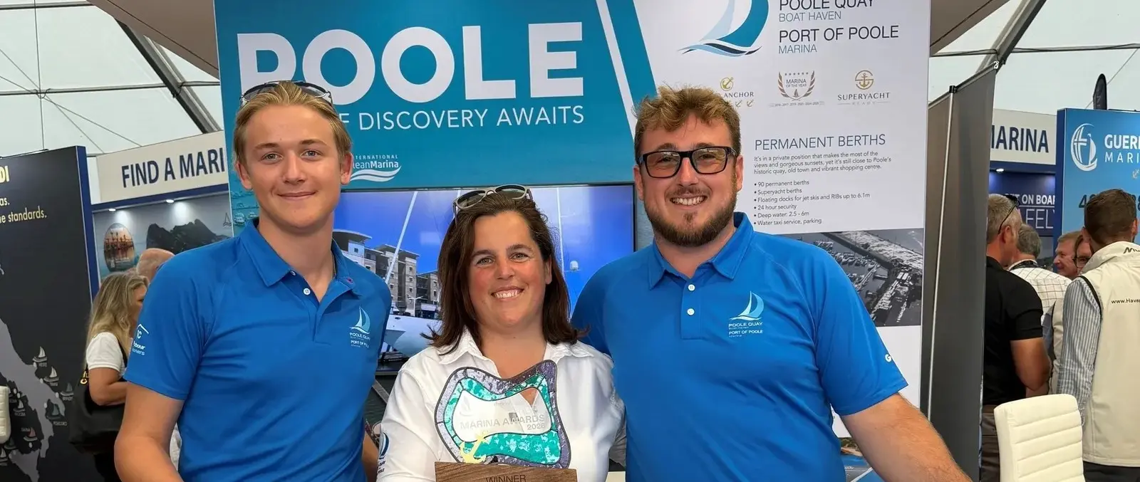 Official image supplied by Poole Harbour Commissioners official photograph from the Marina of the Year 2026 announcement.
