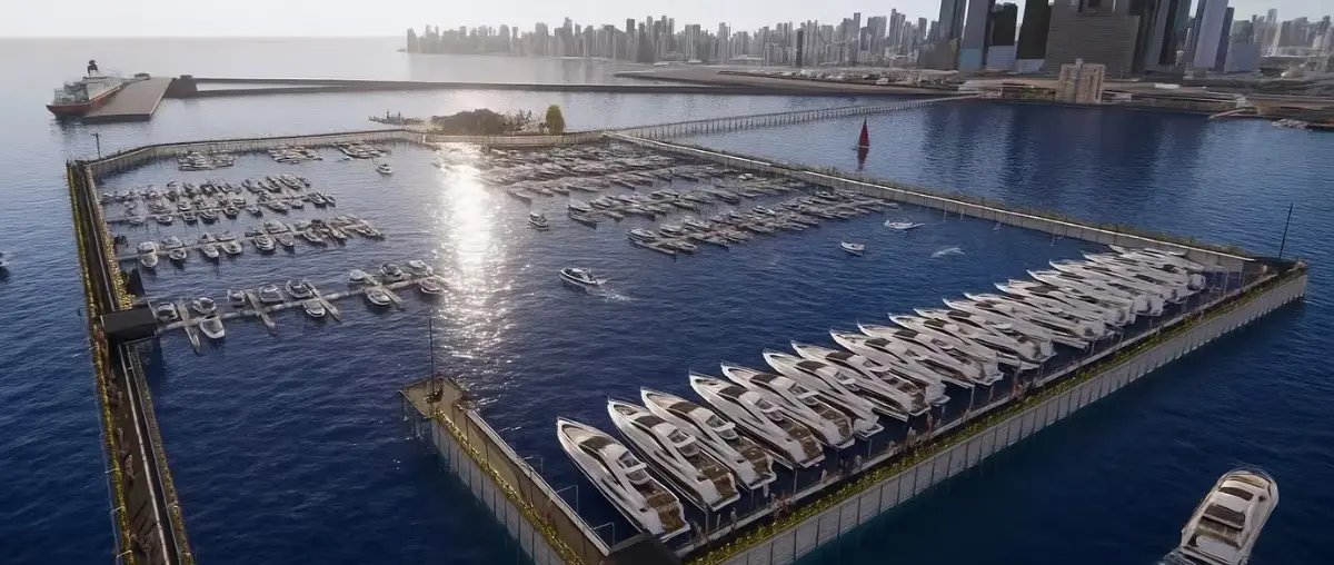 Official image supplied by Mumbai Port Authority project image published by Marina World.