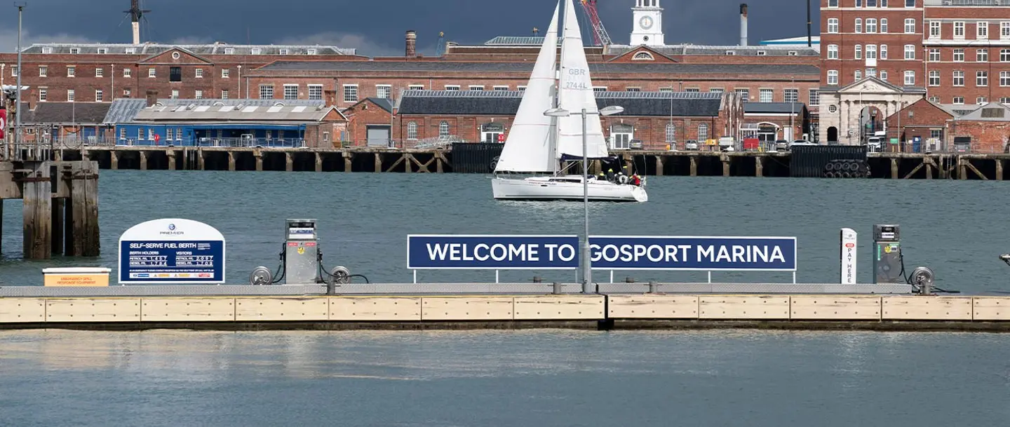 Official image supplied by Premier Marinas official Gosport fuel facility photograph.