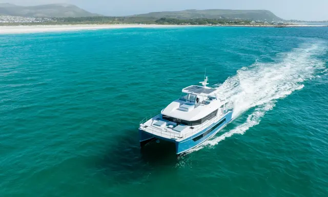 Two Oceans 555 Hull 010 Heads to Fort Lauderdale with Four Guest Cabins