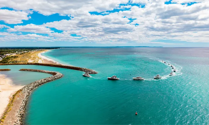 Official image supplied by Riviera Australia — official Port Geographe owner cruising event photograph.