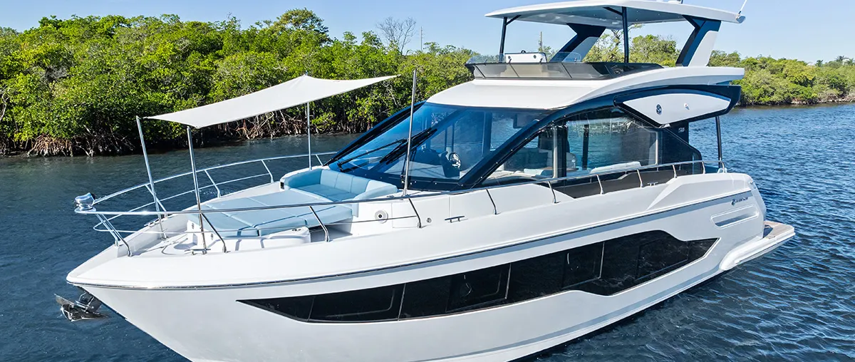 Cruisers Yachts 50 FLY Turns the Flybridge Into a Second Outdoor Living Room