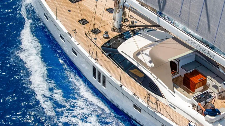 Official Oyster 675 model image from Oyster Yachts.