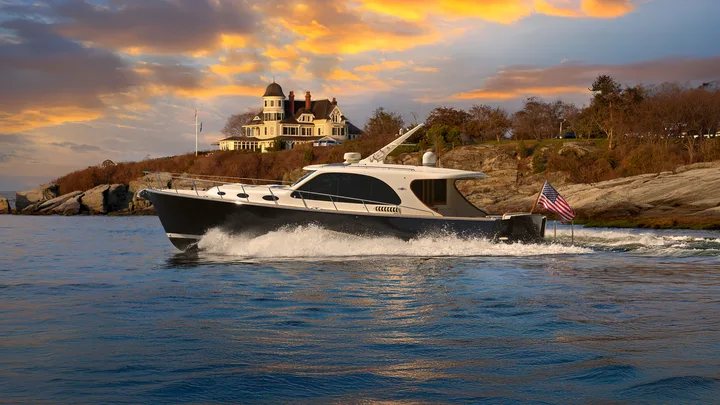 Official Palm Beach 52 model image from Palm Beach Motor Yachts.