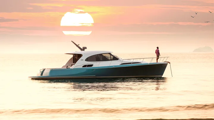 Official Palm Beach GT50 model image from Palm Beach Motor Yachts.