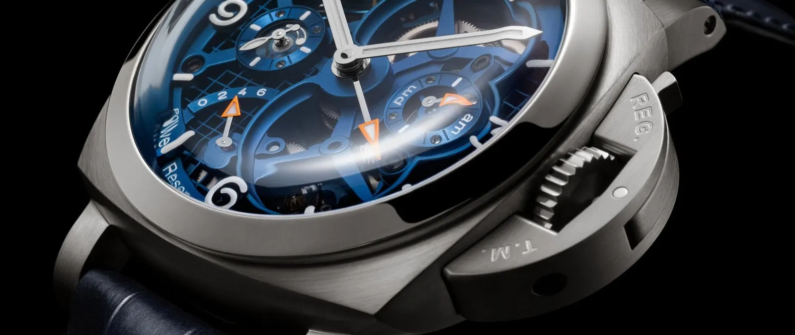 Panerai Opens the Luminor Tourbillon PAM01784 Around a Blue Titanium Movement
