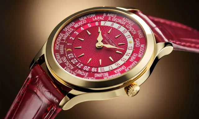 Patek Philippe World Time 7129J Brings Carmine Red to Travel