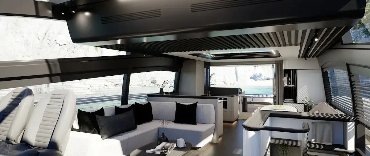 Pearl 73 interior — official Pearl Yachts image