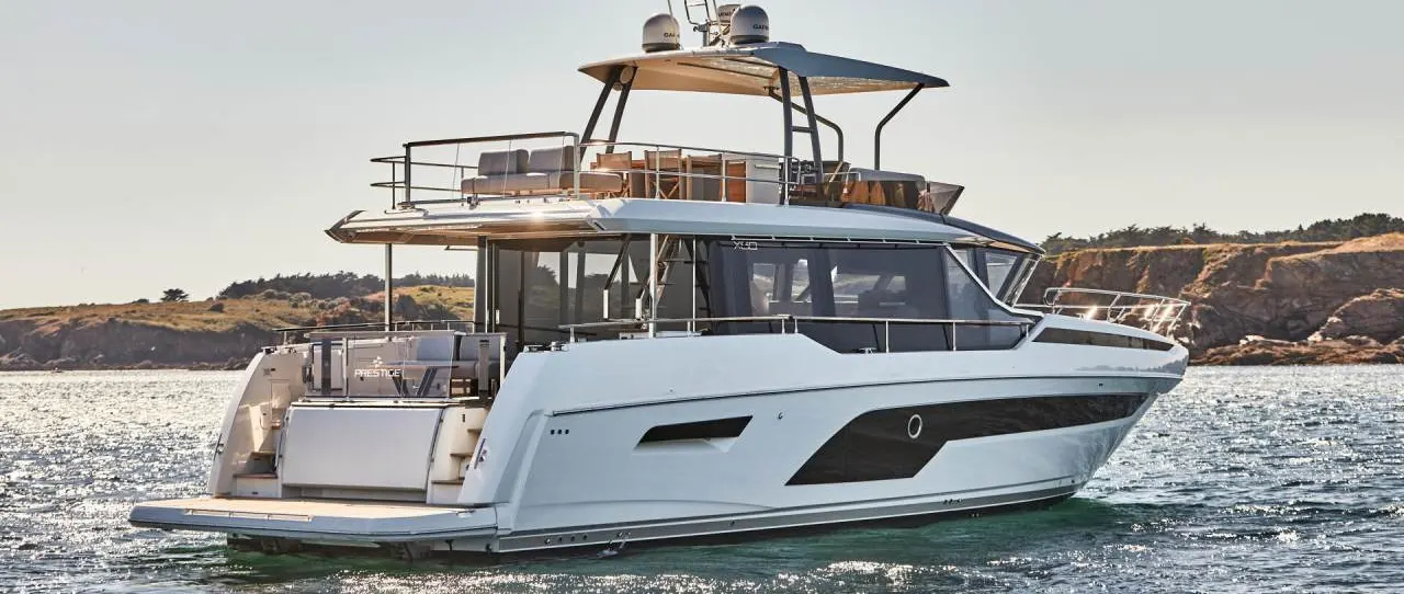 PRESTIGE X60 Turns a 60-Foot Yacht Into a Loft Designed Around Sharing