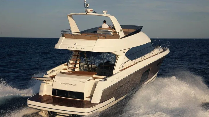 Official PRESTIGE 60 model image from Prestige Yachts.