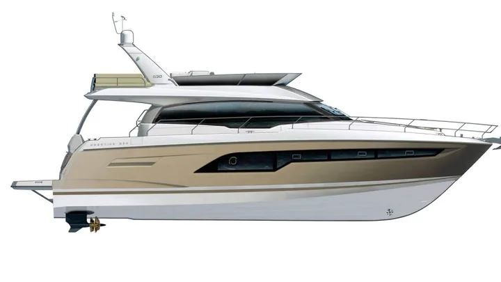 Official PRESTIGE 630 model image from Prestige Yachts.