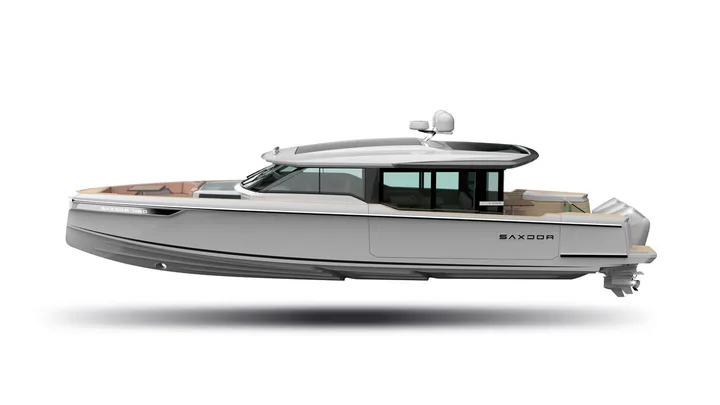 Official Saxdor 460 GTC model image from Saxdor Yachts.