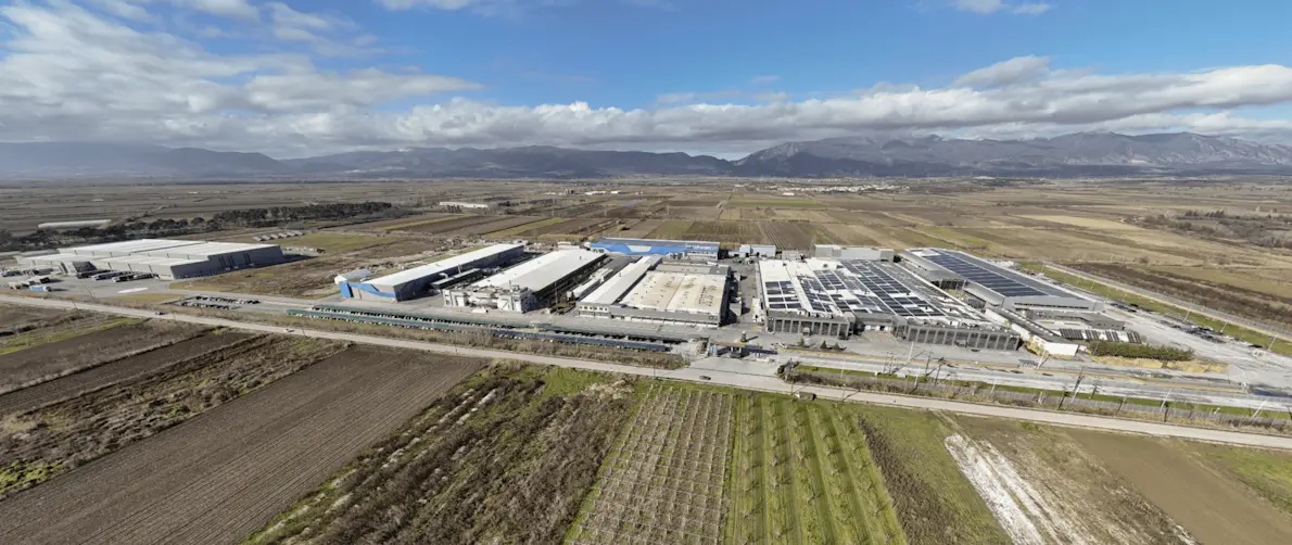 Official Sunlight Group image for the Lehmann Marine battery-system production line in Xanthi, Greece.