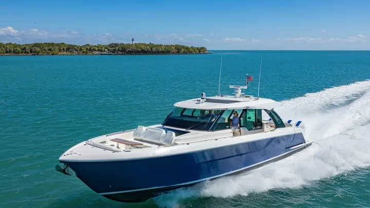 Official Tiara 56 LS model image from Tiara Yachts.