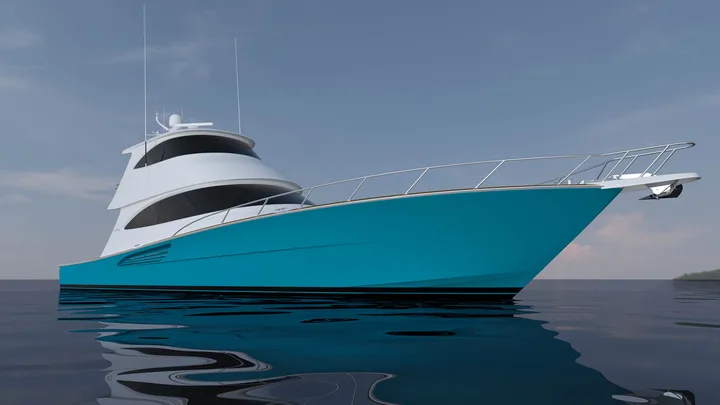 Official Viking 70 EB model image from Viking Yachts.