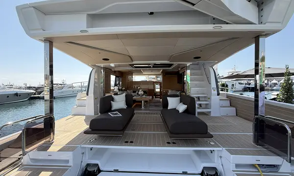 YOT 53 Brings 9.95m-Wide Beach Club to 16.2m Power Catamaran