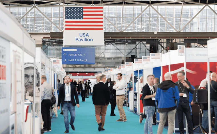 Marine industry exhibition pavilion at METSTRADE.